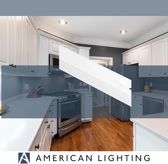 American Lighting LED Courant Plus Undercabinet Light 24 Inch 5CCT 90+ CRI 1200 Lumens with USB-A USB-C and 20A Receptacles White Finish Title 24 Compliant