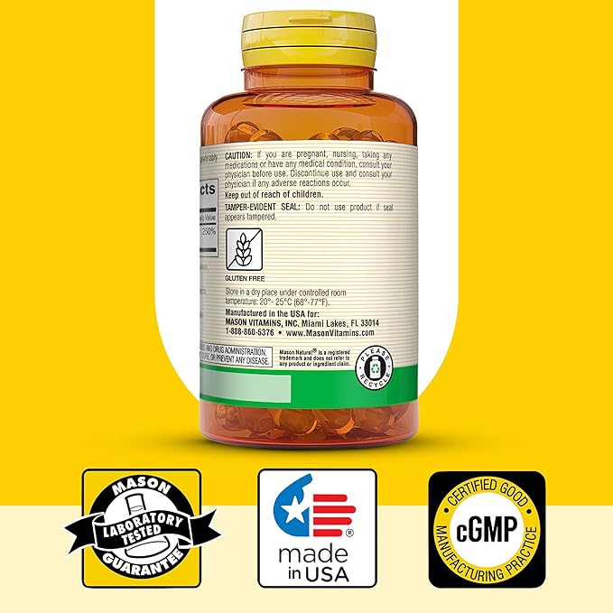MASON NATURAL Vitamine D3 2 000 UI Ultra Résistance, Favorise la Densité Osseuse, la Force et la Santé Immunitaire, 300 Gélules