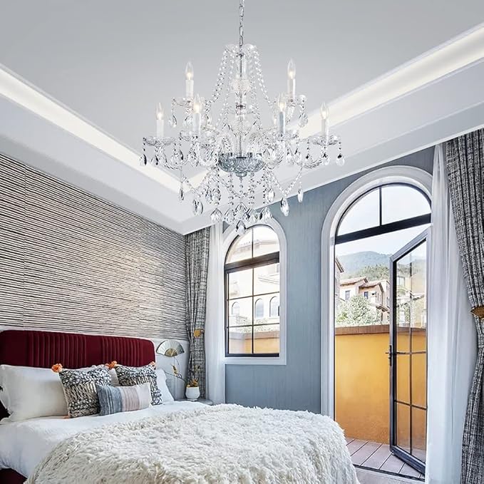 Saint Mossi 9 Light Modern Contemporary Elegant Crystal Glass Chandelier Pendant Ceiling Lighting Fixture