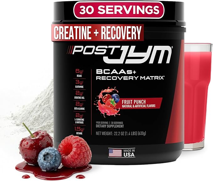 Post JYM Active Matrix - Post-Workout with BCAA's, Glutamine, Creatine HCL, Beta-Alanine, and More JYM Supplement Science Fruit Punch, 30 Servings