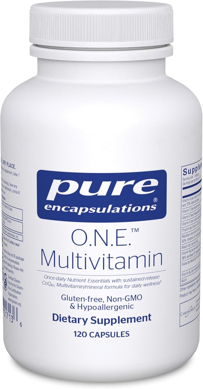 Pure Encapsulations O.N.E. マルチビタミン - 1日1回摂取タイプのマルチビタミン、抗酸化複合体、メタフォリン、CoQ10、ルテイン配合 - 視覚、認知機能、細胞の健康をサポート* - 120カプセル