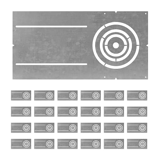 ASD 24 Pack 18 Inch New Construction Mounting Plate Round Hole - 3/4/6 Inch Flat Galvanized Steel Wafer Light Rough In Plate, Universal Light Fixture Mounting Bracket for LED Recessed Lighting