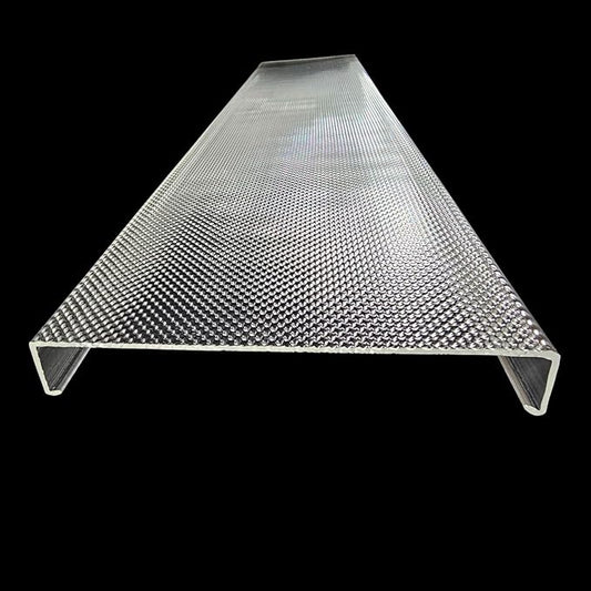 Wrap Around Replacement Light Cover | Clear Prismatic Acrylic | Wraparound Ceiling fixture Cover | Size: 47-3/4"(L) x 9" (W) x 1-3/8" (H) | (CRITICAL MEASUREMENT: width between hooks: 8-1/4")
