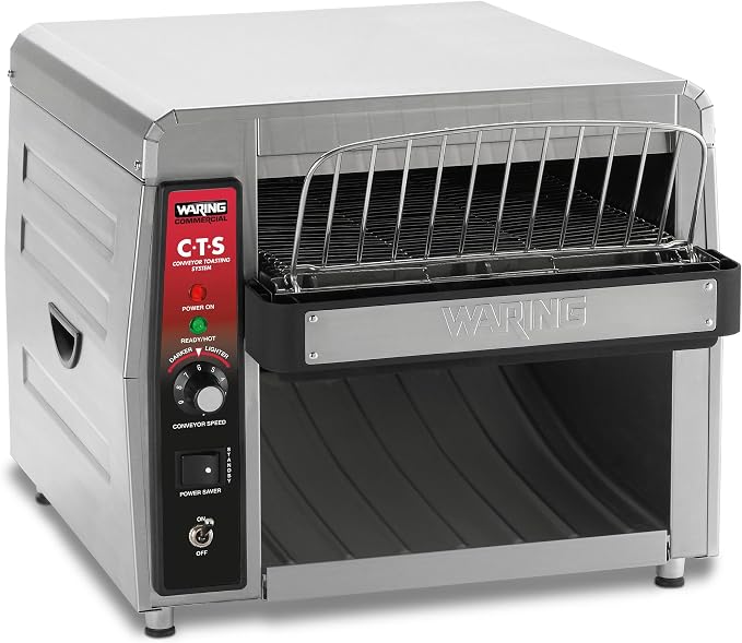 Waring Commercial Heavy-Duty Conveyor Toaster, 450 Slices per Hour, Stainless Steel Construction, for Cafes & Restaurants, NSF Certified, 120V, CTS1000