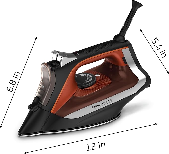 Rowenta Access Steam Iron, Clothes Iron with Steamer, Vertical Steaming, Maximum Steam Distribution, Anti-Drip Protection, Red, DW2360
