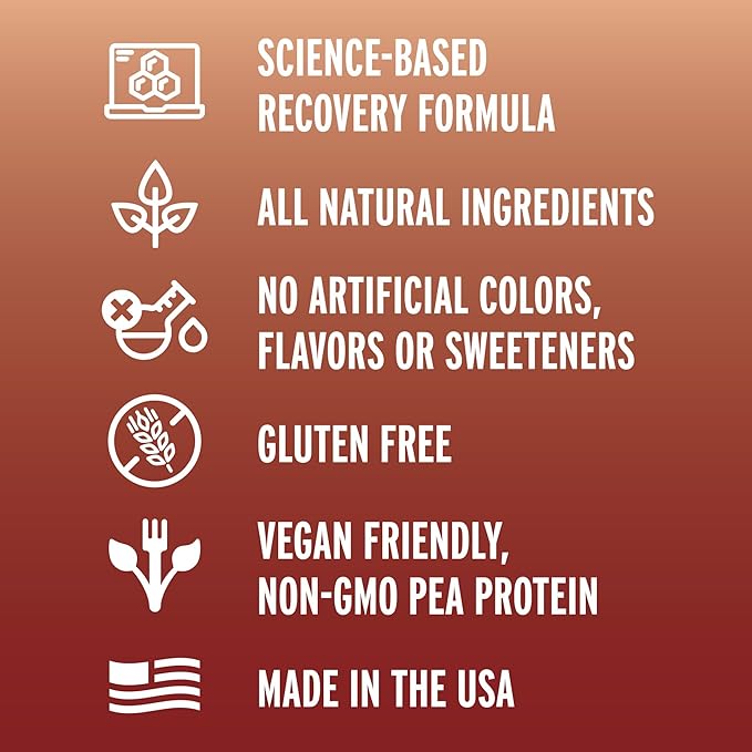 Fluid Recovery, Post-Workout Drink Mix, Pea Protein, L-Glutamine, Carbs, All Natural Ingredients, Gluten-Free, Lactose-Free (Cinnamon Vanilla (Vegan))