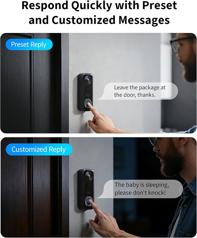 Aqara Doorbell Camera G400 with Chime, Wired/PoE, HomeKit Secure Video, 2K HD Head-to-toe View, 2-Way Audio, 2.4/5GHz Wi-Fi 6, Supports Alexa/Google/SmartThings, Local Detection & 24/7 Recording, IP65