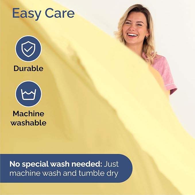 Cal King 6 Piece Sheet Set - Comfy Breathable & Cooling - Ultra-Soft Hotel Luxury Bedding Set with 8-16 Inch Deep Pockets - 1 Flat & 1 Fitted Sheet & 4 Pillowcases - Wrinkle Free & Easy Care - Yellow