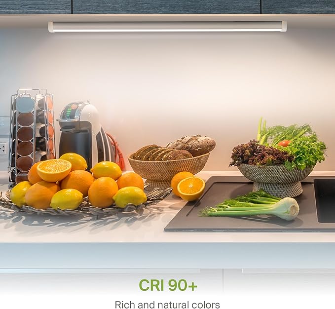 ASD Swivel LED Under Cabinet Lighting Plug in or Hardwired 40 Inch, Dimmable Under Cabinet Lights with High/Low/Off Switch, 3CCT 2700K-4000K, Linkable Under Counter Lights for Kitchen, White, ETL