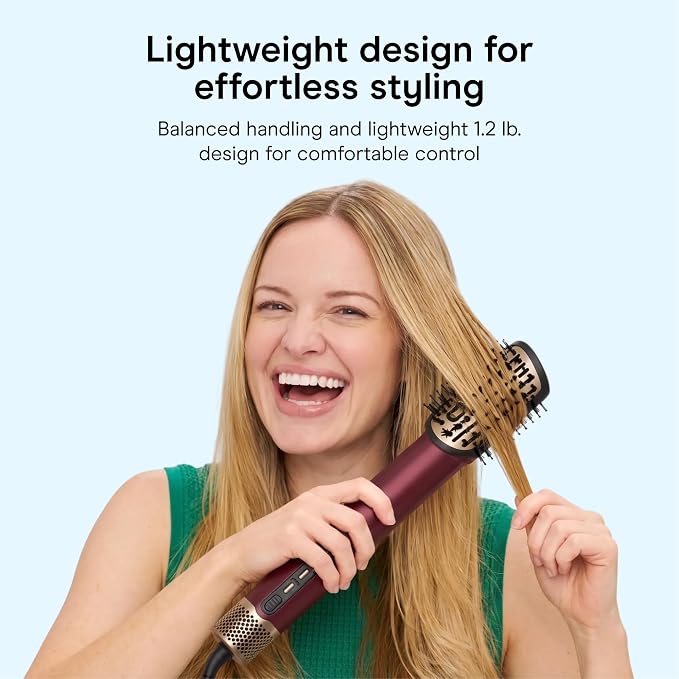 Conair DigitalAire Air Styling System | 4-in-1 Drying and Styling System with 4 Attachments to Detangle, Straighten, Volumize, Dry, Cherry Red, 997BGR