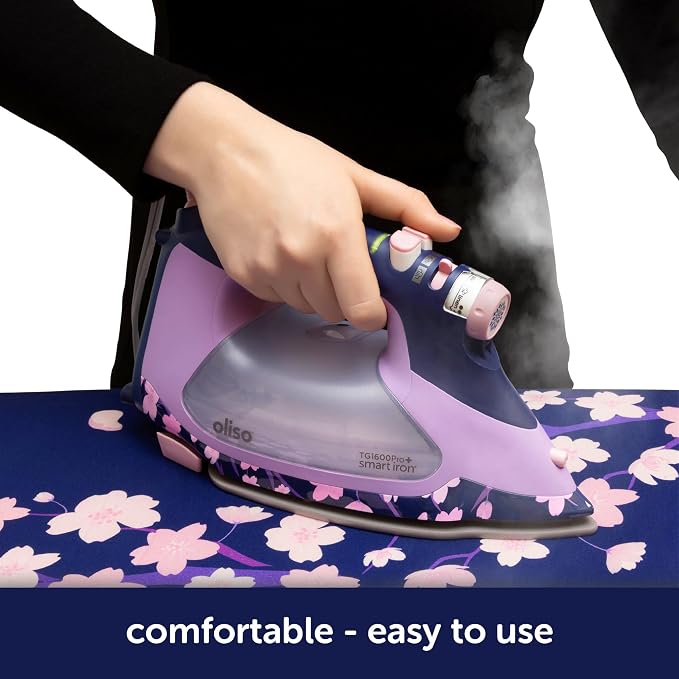 Yaya Han x oliso TG1600 ProPlus Auto-Lift Steam Iron - Cosplay & Costuming – Clothes Ironing – 1800W, Cherry Blossom