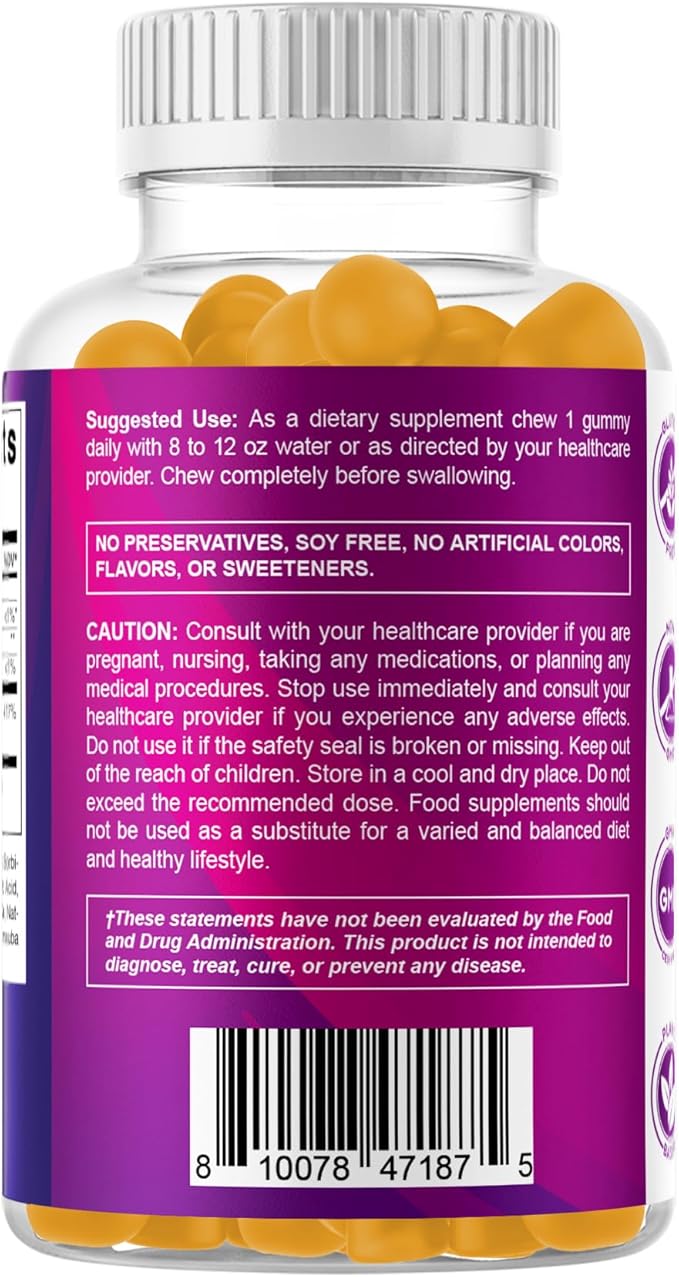 Vitamatic Folic Acid Gummies 1000 mcg (1 mg) – Essential Prenatal Vitamin B9 for Mom & Baby – 120 Vegan Gummies per Bottle – 2 Pack