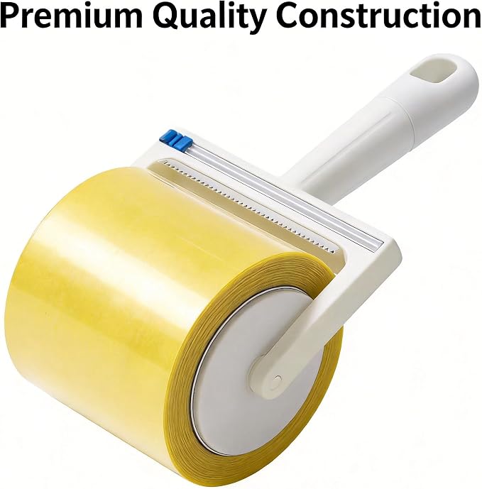 Extra Sticky Lint Roller for Pet Hair, 6cm & 10cm Wide, Tearable Reverse Roll, Reusable Handle, Strong Adhesive Roller for Clothes, Sofa, Carpet, Furniture, Dog & Cat Hair Remover(6cm)