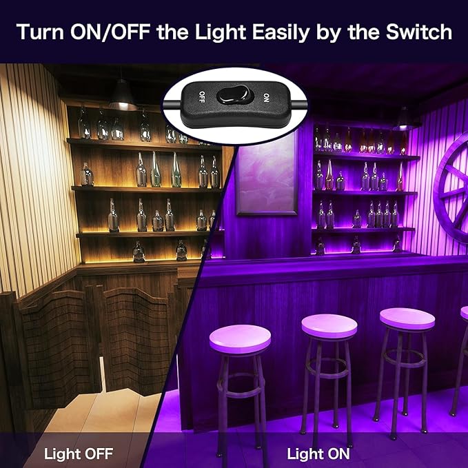 XYCN 4 Pack 500W LED Flood Black Lights,395nm to 405nm UV Outdoor Flood High Power Blacklight Light with Plug in, IP66 Waterproof Large Black Light Spotlight for Glow Party Large Space, Halloween