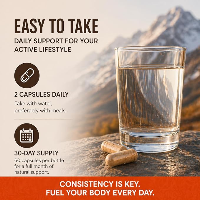 Reindeer Organ Supplement for Men, Arctic Herb & Reindeer Organ Blend, Daily Support for Energy, Stamina & Overall Wellness 60 Capsules
