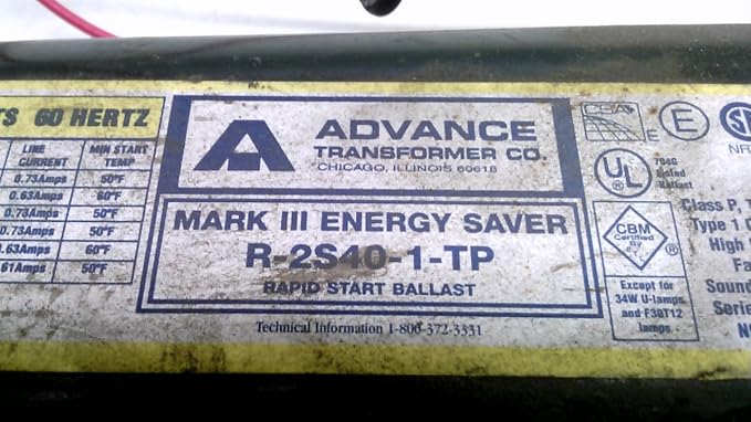 Advance Transformer R-2S40-1-TP Transformer R-2S40-TP