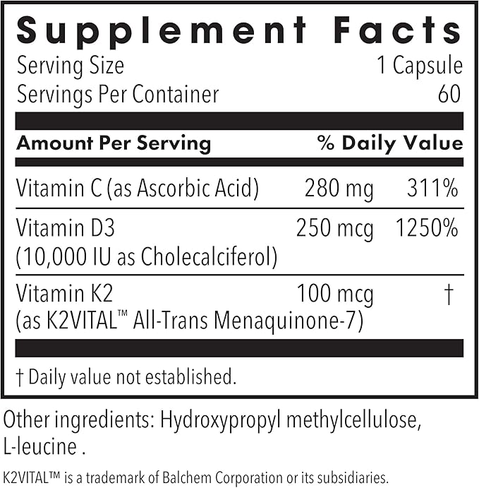 Metabolic Maintenance Vitamine D3 10000 UI - Apporte 250 mcg de Vitamine D3 - Soutient la Force Osseuse, l'Équilibre Immunitaire et le Bien-être de l'Humeur - 90 Portions - 90 Gélules