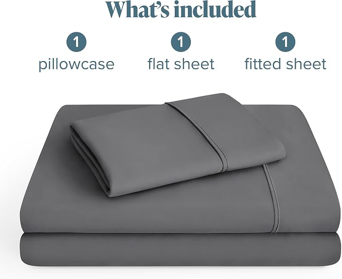 Bare Home RV Bunk Sheet Set - 1800 Ultra-Soft Microfiber RV Bunk Bed Sheets - Double Brushed - Deep Pockets - Easy Fit - 3 Piece Set - Bedding Sheets & Pillowcases (RV Bunk (30x75), Grey)