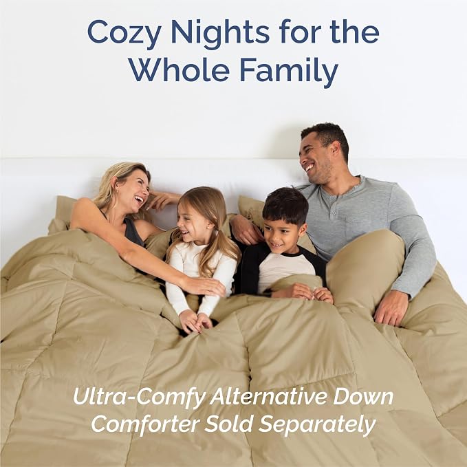 Split King 7 Piece Sheet Set - Comfy Breathable & Cooling - Ultra-Soft Hotel Luxury Bedding Set w/ 8-16 Inch Deep Pockets - 1 Flat & 2 Fitted Sheet & 4 Pillowcases - Wrinkle Free & Easy Care - Beige