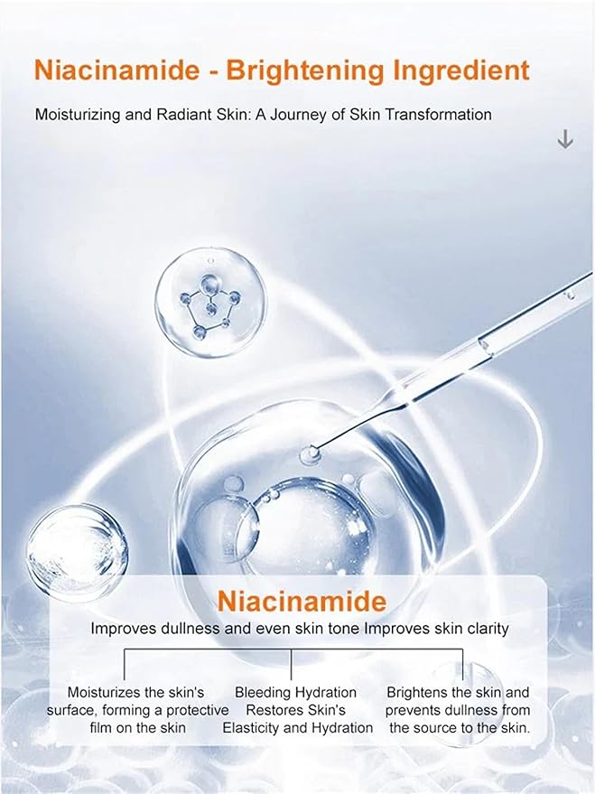 Crème visage Niacinamide Vitamine C tube noir, Crème visage simple Niacinamide Vitamine C, Crème hydratante anti-âge pour le visage pour réduire les rides, les ridules et raffermir la peau