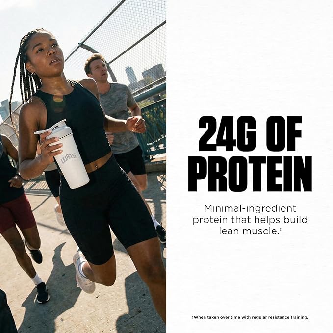 Levels Grass Fed Whey Protein Powder, No Artificials, 25G of Protein, Unflavored, 5LB