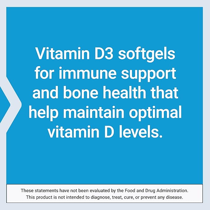 Life Extension Vitamine D3 25 mcg (1000 UI), soutien du système immunitaire, santé osseuse, santé de l'ensemble du corps, format économique, sans gluten, sans OGM, 250 gélules