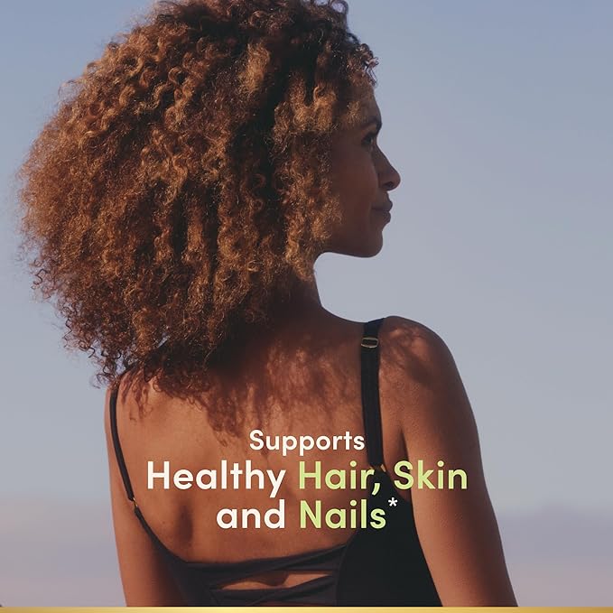 Nature's Bounty Biotin Hair Skin and Nails Vitamins, Supports Healthy Hair, Skin and Nails, 10,000 mcg, 120 Softgels (Pack of 2)