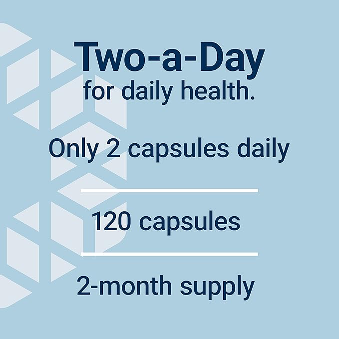 Life Extension Multivitamine Deux-Par-Jour, Vitamines B, C, D, zinc, Riche en plus de 25 vitamines, minéraux et extraits, Pour deux mois, Sans OGM, Sans gluten, 120 gélules