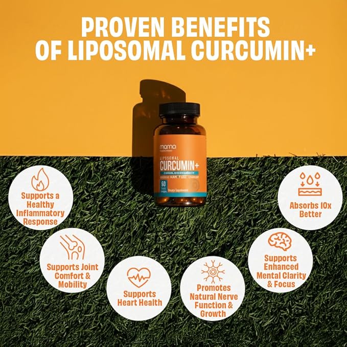 Manna Vitamins Evolved Liposomal Curcumin+ Softgels for Advanced Absorption Best Turmeric Supplement for Daily Joint & Immune Health Support - Non-GMO, 500mg Curcuminoids (60ct)