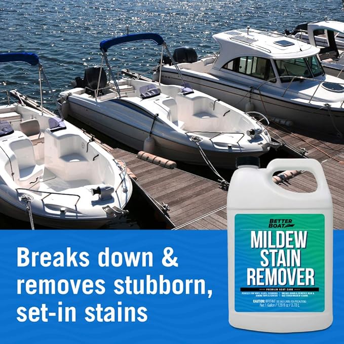 Better Boat カビ取り剤 1ガロン 布地、ビニール、タイル、目地用 ボートシート、浴室シャワー、パティオ家具、カーペット、キャンバスのカビ汚れを除去