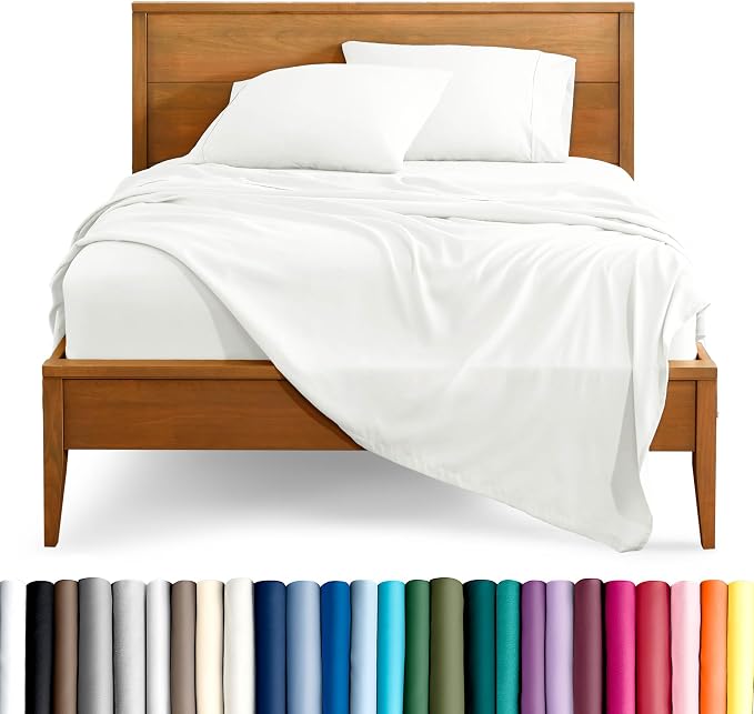 Bare Home King Sheet Set - 1800 Ultra-Soft Microfiber King Bed Sheets - Double Brushed - Deep Pockets - Easy Fit - 4 Piece Set - Bedding Sheets & Pillowcases (King, Cream)