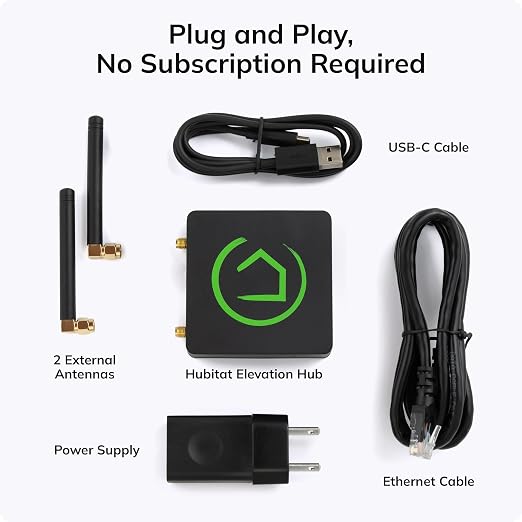 Hubitat Elevation C-8 Pro Smart Home Hub - Local Control & Automation for Smart Thermostat, Voice Assistants, Ring Cameras - Compatible with Z-Wave 800 LR, Zigbee 3.0, Matter 1.5, Bluetooth, Wi-Fi