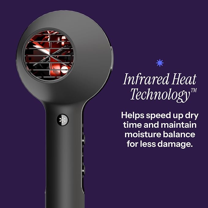 HOT Tools Pro Artist Black Gold Infrared Ionic™ Salon Dryer | Fast Drying, Styling and Smooth Results (Black)
