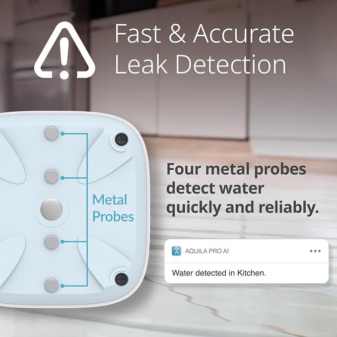 D-Link Add-on Remote Battery-Powered Water Leak Sensing Pod, Long-Range, Compatible Only with SW-A11KT 2-Pack (SW-A2/2)