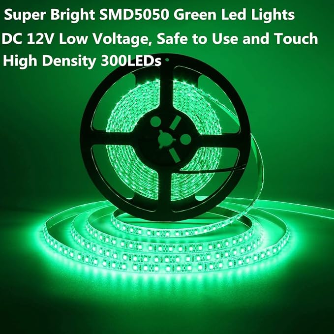 Pontoon LED Strip Lights, 12V 5M/16.4FT Waterproof Marine LED Lights Boat Interior Light, Boat Deck Light for Night Fishing, Ideal for Pontoon and Fishing Boat, Extension Cable Included (Green)
