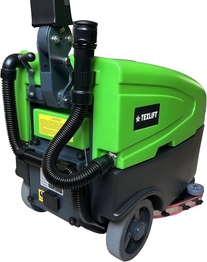Walk-Behind Commercial Floor Scrubber Machine, 16″ Cleaning Width, 24V Battery Powered Scrubber Dryer with 7 Gal Tank for Retail, Office & Facility Floor Cleaning (US-TX-SB17)