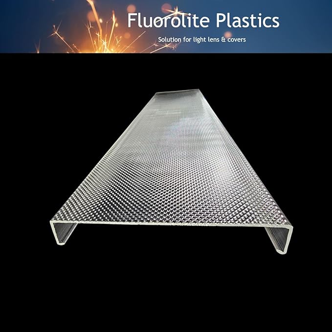 Wrap Around Replacement Light Cover | Clear Prismatic Acrylic | Wraparound Ceiling fixture Cover | Size: 47-3/4"(L) x 9" (W) x 1-3/8" (H) | (CRITICAL MEASUREMENT: width between hooks: 8-1/4")