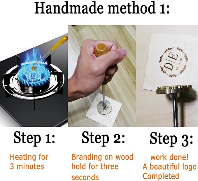 Custom Branding Iron, Personalized Burning Stamp Logo Design for Wood Leather Plastics Branding Iron Handcrafted Design