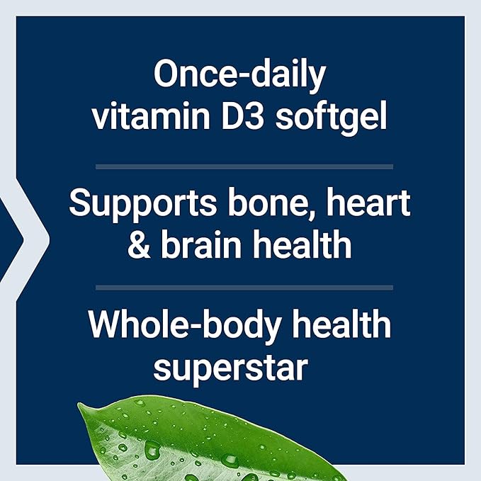 Life Extension Vitamine D3 125 mcg (5000 UI), Santé Osseuse, Performance Cérébrale, Soutien du Système Immunitaire, Sans Gluten, Sans OGM, Une Fois Par Jour, Deux Mois d'Approvisionnement, 60 Gélules (Paquet de 2)