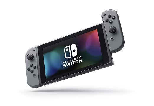 Nintendo Switch Game Console - Black (HAC-001(-01) w/ OEM Gray Joy Cons (Renewed)