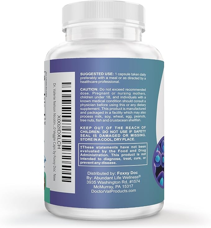 Nicotinamide 500 mg - Vitamine B3 – Énergie ; Santé Cellulaire & Cutanée. Excellent Rapport Qualité-Prix - Sans Rougeurs - 120 Gélules Végétales par Foxxy Doc