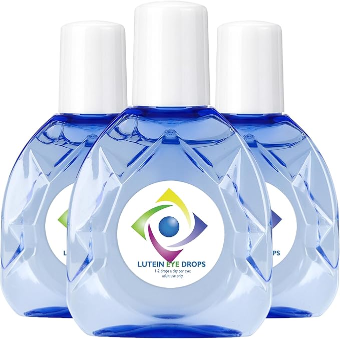 BUIE Lutein Eye Care Drops – Daily Hydration & Comfort for Dry, Tired Eyes – Preservative-Free, Lens-Friendly Formula – 0.5 fl oz (Pack of 3)