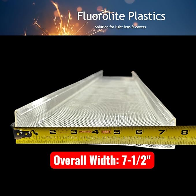 FP FLUOROLITEPLASTICS WE'VE GOT YOU COVERED Wrap Around Light Cover 47-13/16″ (L) x 7 1/2″ (Between the Hooks 6 3/4″(W)) x 1-13/32″(Depth) (F-2356)