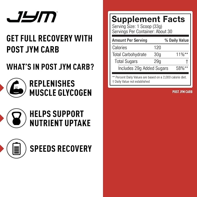Post JYM Carb Fast Digesting Post Workout Recovery Powder