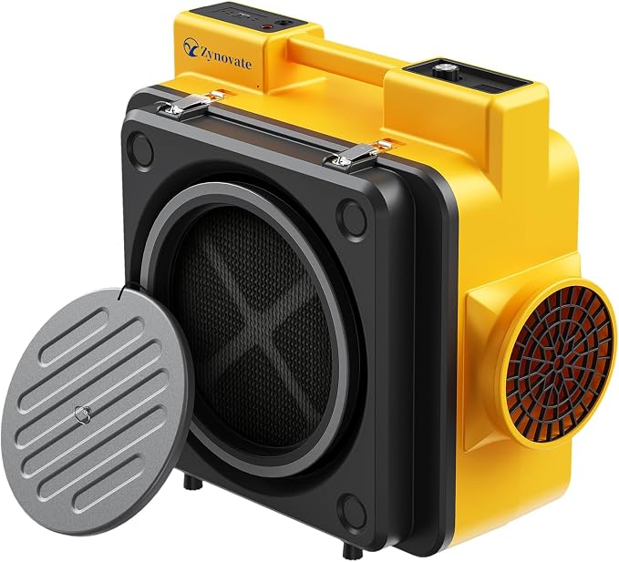 Air Scrubber 600 CFM with 4-Stage Filtration, Stackable Negative Air Machine for Home, Industrial and Commercial Use, Water Damage Restoration Equipment, Airborne Cleaner HEPA Scrubber with 4 Filters