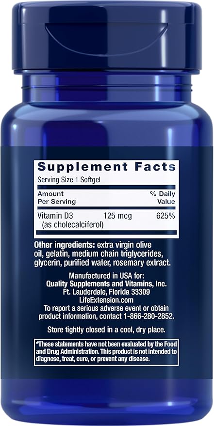 Life Extension Optimized Folate Comprimés de soutien cardiaque et cérébral et Vitamine D3 Gélules pour la santé des os, du cerveau et du système immunitaire - 100 comprimés, 60 gélules