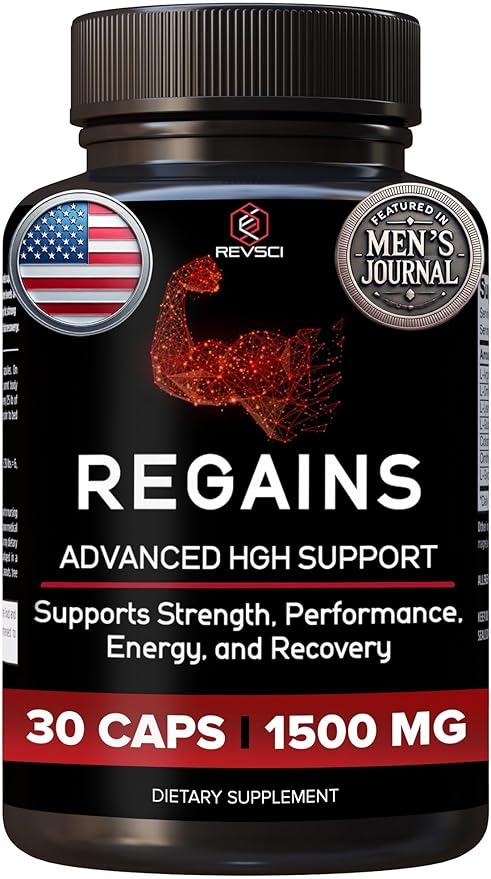 HGH Supplements for Men & Women - Regains Natural Anabolic Muscle Growth Building & Human Growth Hormone for Men, Muscle Builder for Men, Muscle Recovery Post Workout Supplement, 30 Protein Pills