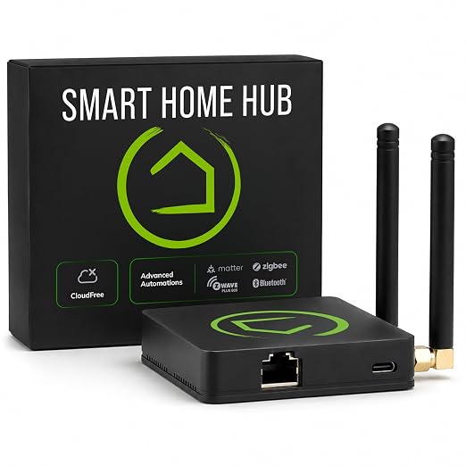 Hubitat Elevation C-8 Pro Smart Home Hub - Local Control & Automation for Smart Thermostat, Voice Assistants, Ring Cameras - Compatible with Z-Wave 800 LR, Zigbee 3.0, Matter 1.5, Bluetooth, Wi-Fi