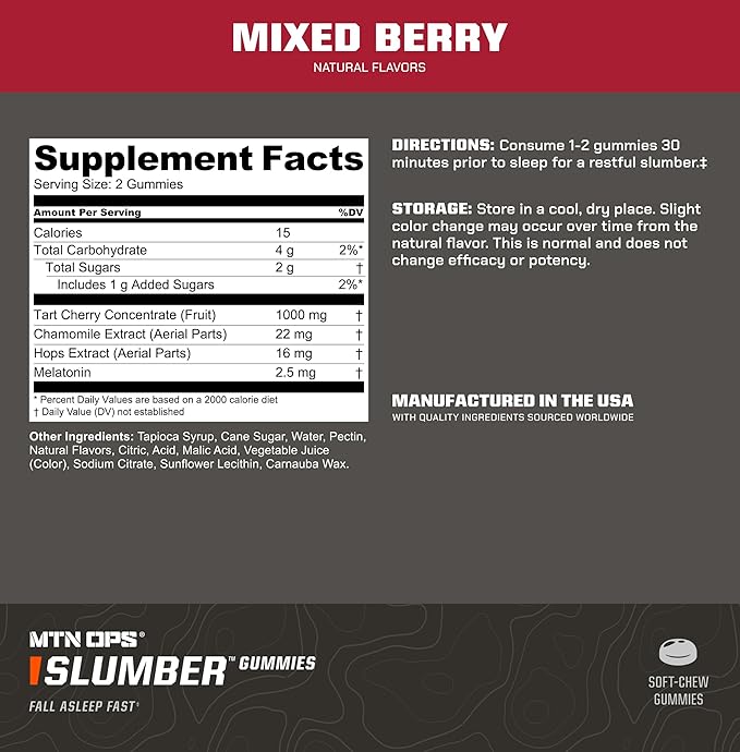 MTN OPS Vitamin D3 + K2 & Slumber Gummies Bundle