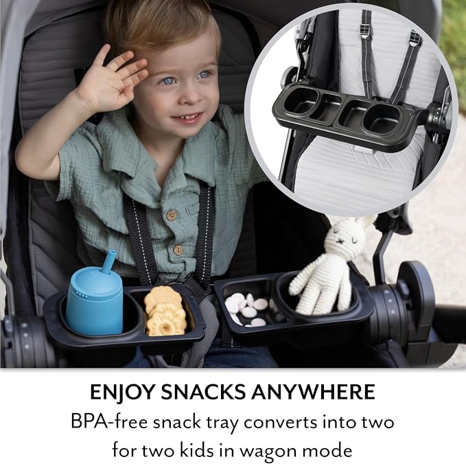Evenflo Transformer Stroller to Wagon Travel System Featuring LiteMax NXT Infant Car Seat (Fog Gray)